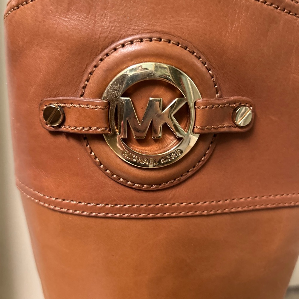 Michael Kors Tan Leather Riding Boots - Picture 10 of 16